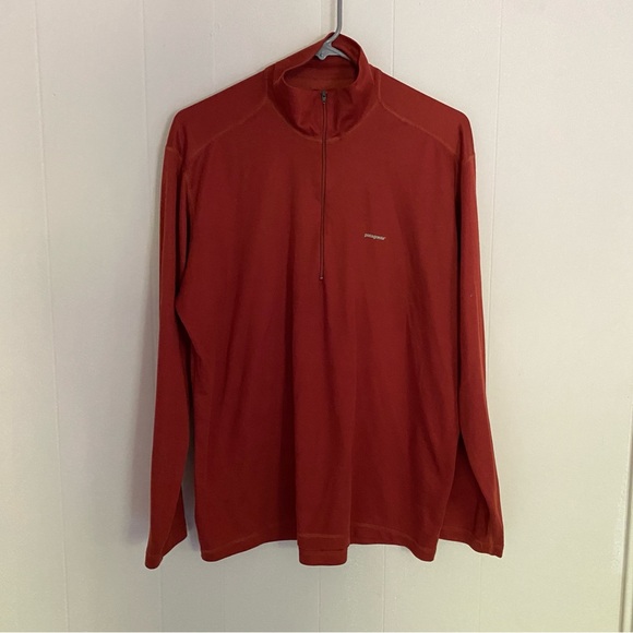 Patagonia Other - PATAGONIA Mens L/S 1/4 Zip Capilene Baselayer Shirt in Burnt Orange size large